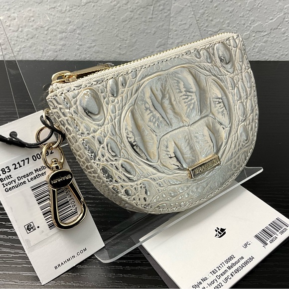 Brahmin Britt Coin Wallet Purse Charm IVORY DREAM MELBOURNE W/Eye GORGEOUS NWT